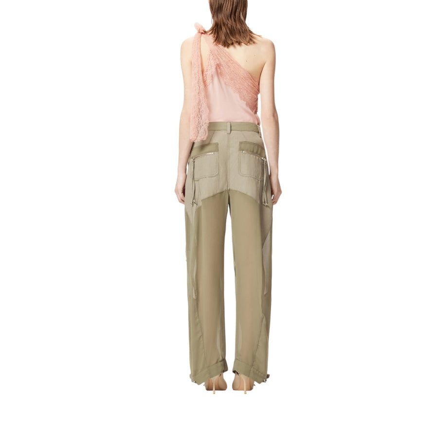 Pantaloni donna P-Pants con zip e inserti trasparenti