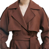 Cappotto donna trench in lana