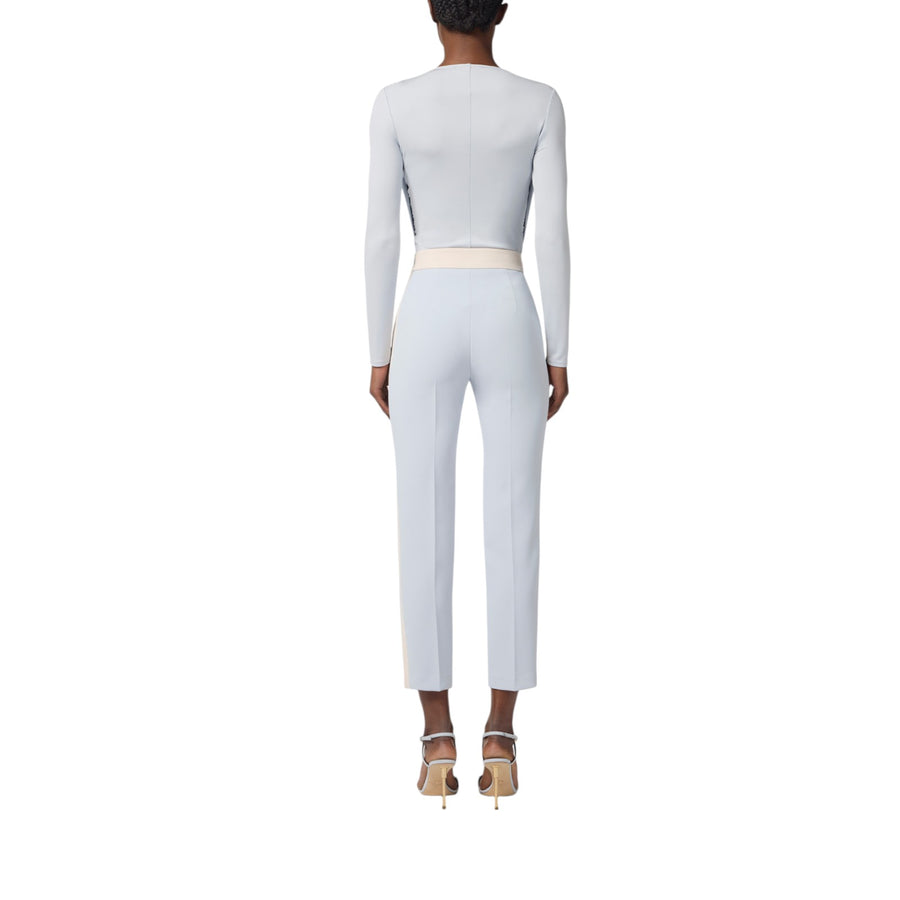 Maglia donna in jersey crêpe con logo gioiello