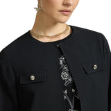 Giacca donna corta girocollo