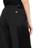 Pantaloni donna jogging in nylon e raso