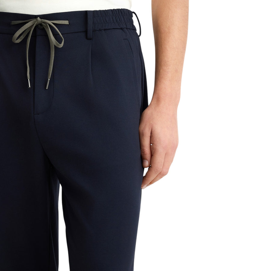 Pantaloni uomo blu scuro con pinces