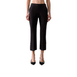 Pantaloni donna flare in flanella