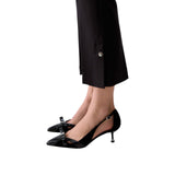 Pantaloni donna flare in flanella