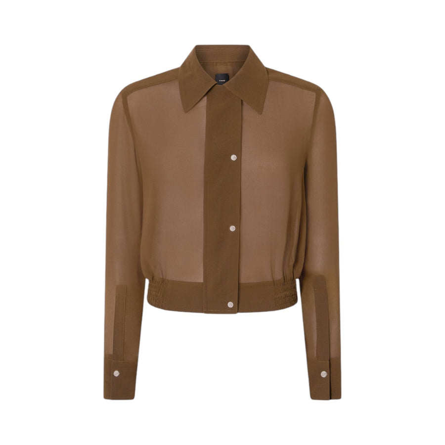 Camicetta donna leggera linea bomber in georgette
