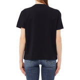 T-shirt donna con ricamo e strass