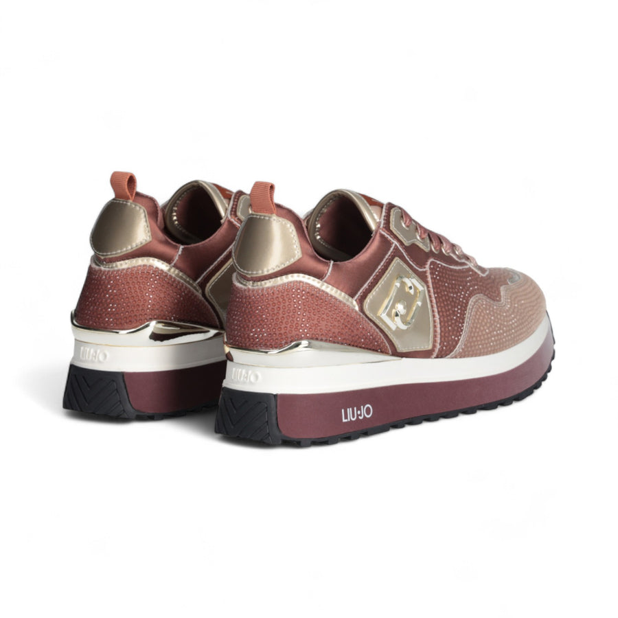 Sneakers donna platform full strass