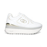 Sneakers donna super platform in pelle