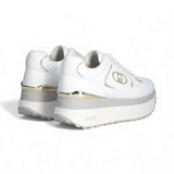 Sneakers donna super platform in pelle