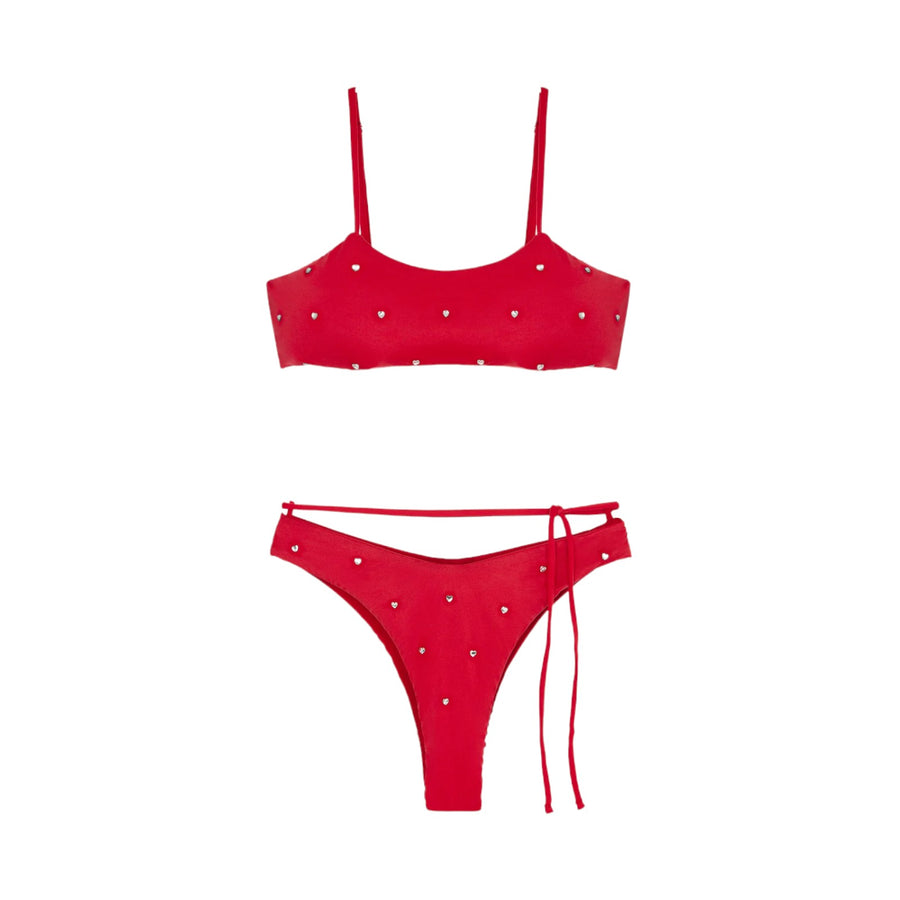 Bikini top e slip americano fisso lovers' line donna