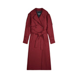 Cappotto donna trench bicolore in lana