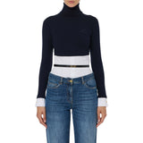 Maglia donna in viscosa e popeline di cotone