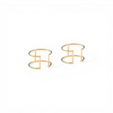 Coppia donna di bracciali in metallo dorato