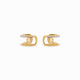 Orecchini donna con logo e strass