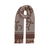 Stola donna jacquard con logo