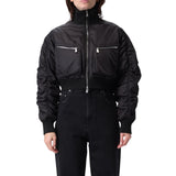 Bomber donna corto in raso tecnico