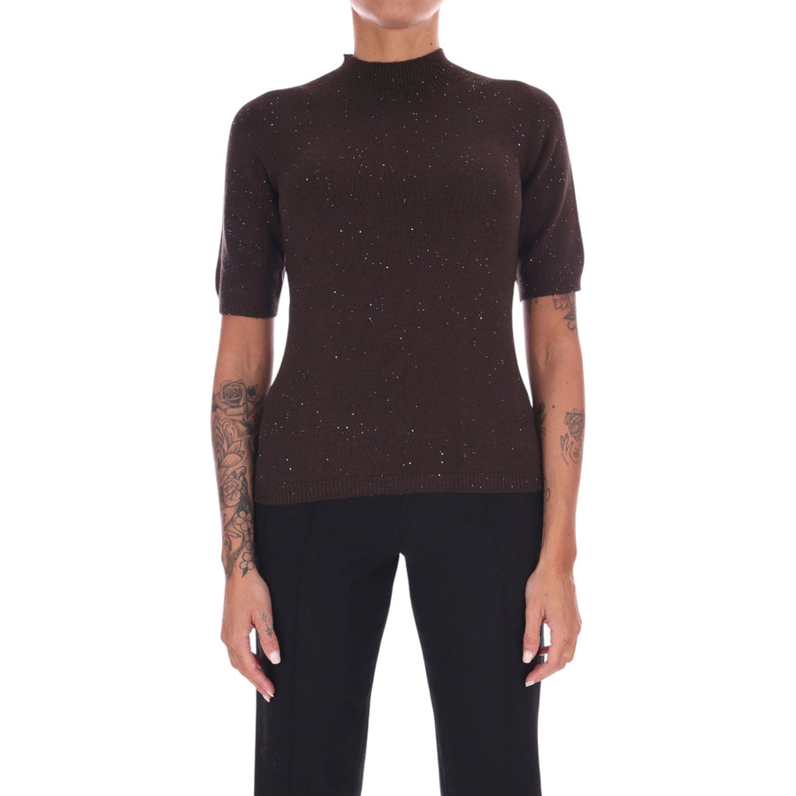Maglia donna con micro-paillettes