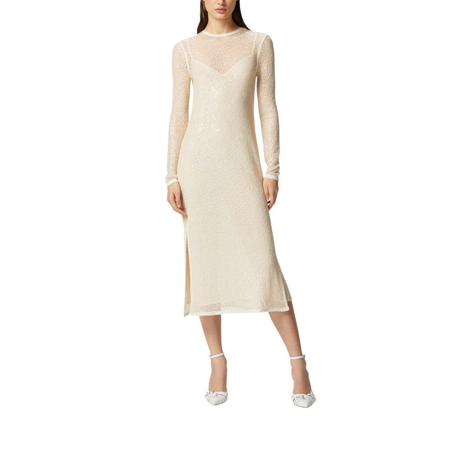 Abito donna midi rete paillettes