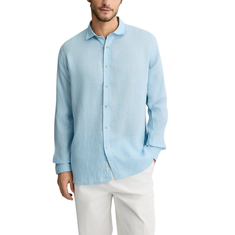 Camicia azzurra100% lino