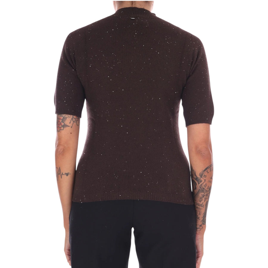 Maglia donna con micro-paillettes