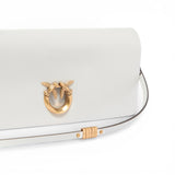 Pochette a tracolla media Love Bag Click Soft Horizontal in pelle