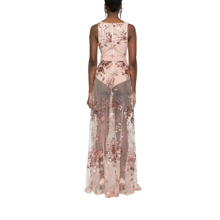 Abito donna Red Carpet in jersey con paillettes ricamate