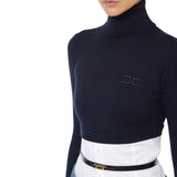 Maglia donna in viscosa e popeline di cotone