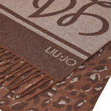 Stola donna jacquard con logo
