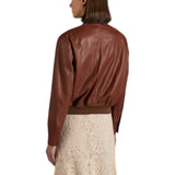 Bomber donna regular fit in nappa