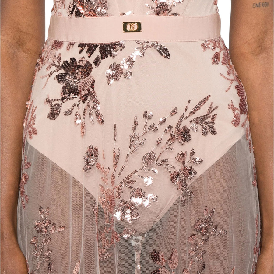 Abito donna Red Carpet in jersey con paillettes ricamate