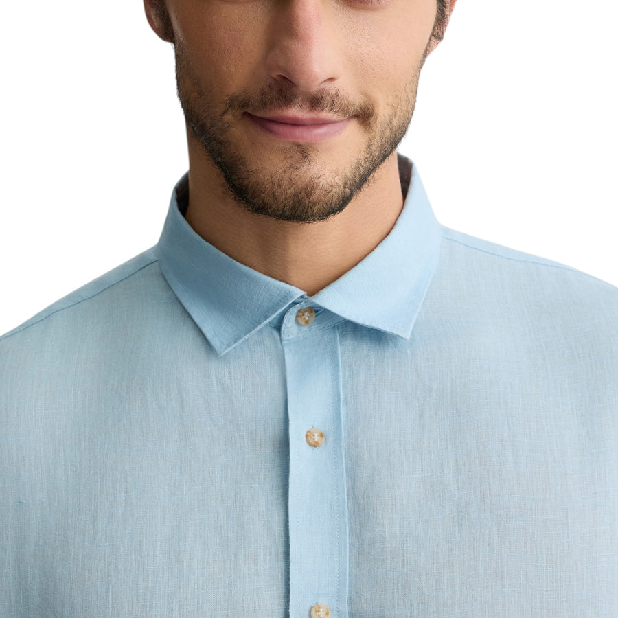 Camicia azzurra100% lino