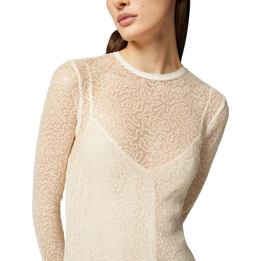 Abito donna midi rete paillettes