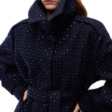 Cappotto Donna lungo in lana full strass