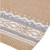Sciarpa donna jacquard con ricami gioiello