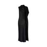 Abito donna lungo monospalla in satin