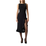 Abito donna aderente con volant