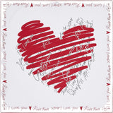 Foulard con stampa cuore