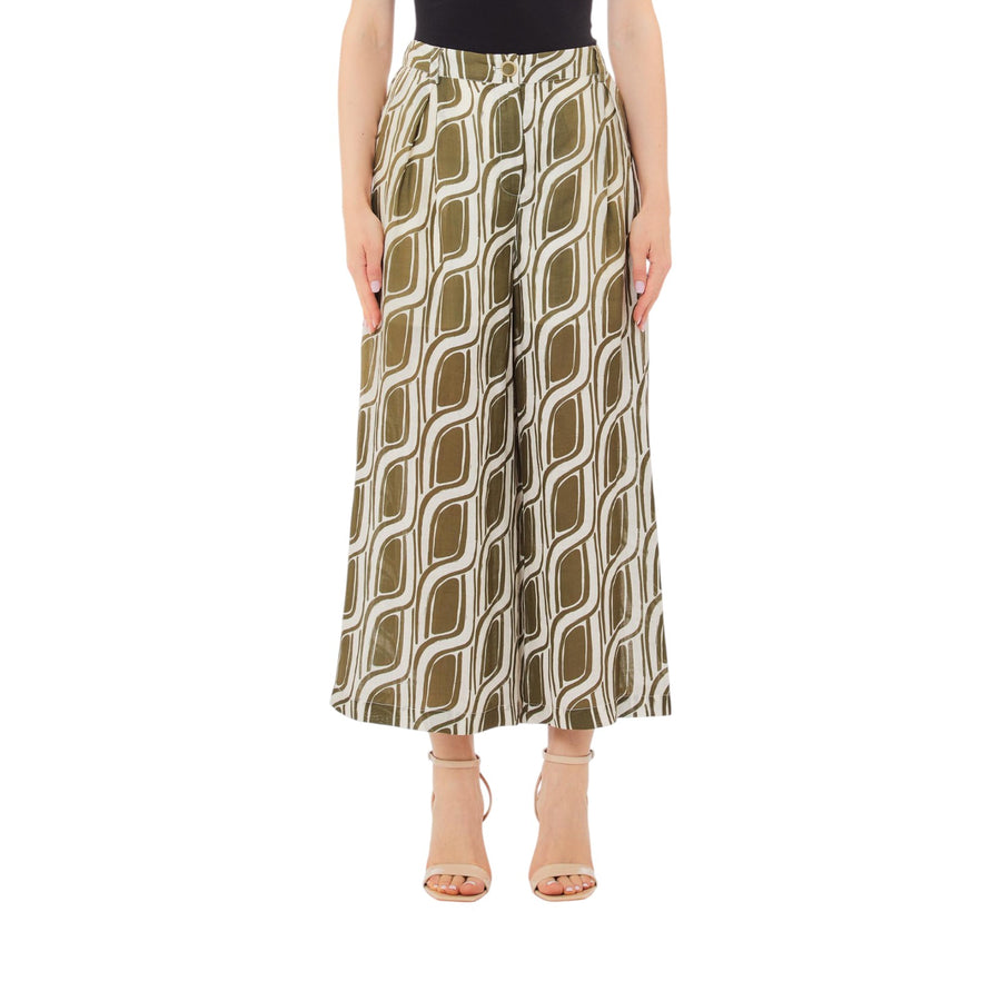 Pantaloni donna a palazzo in ramiè