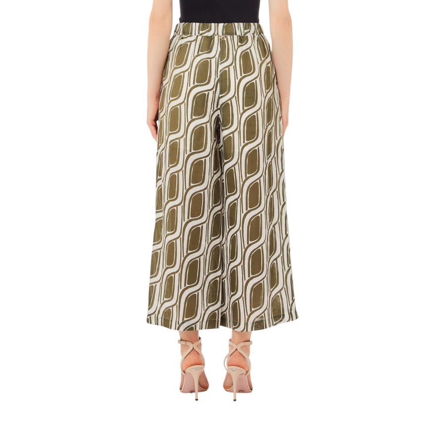 Pantaloni donna a palazzo in ramiè