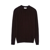 Maglia uomo mock neck con coste operate