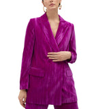 Giacca donna di Velluto con Fiore sul Revers