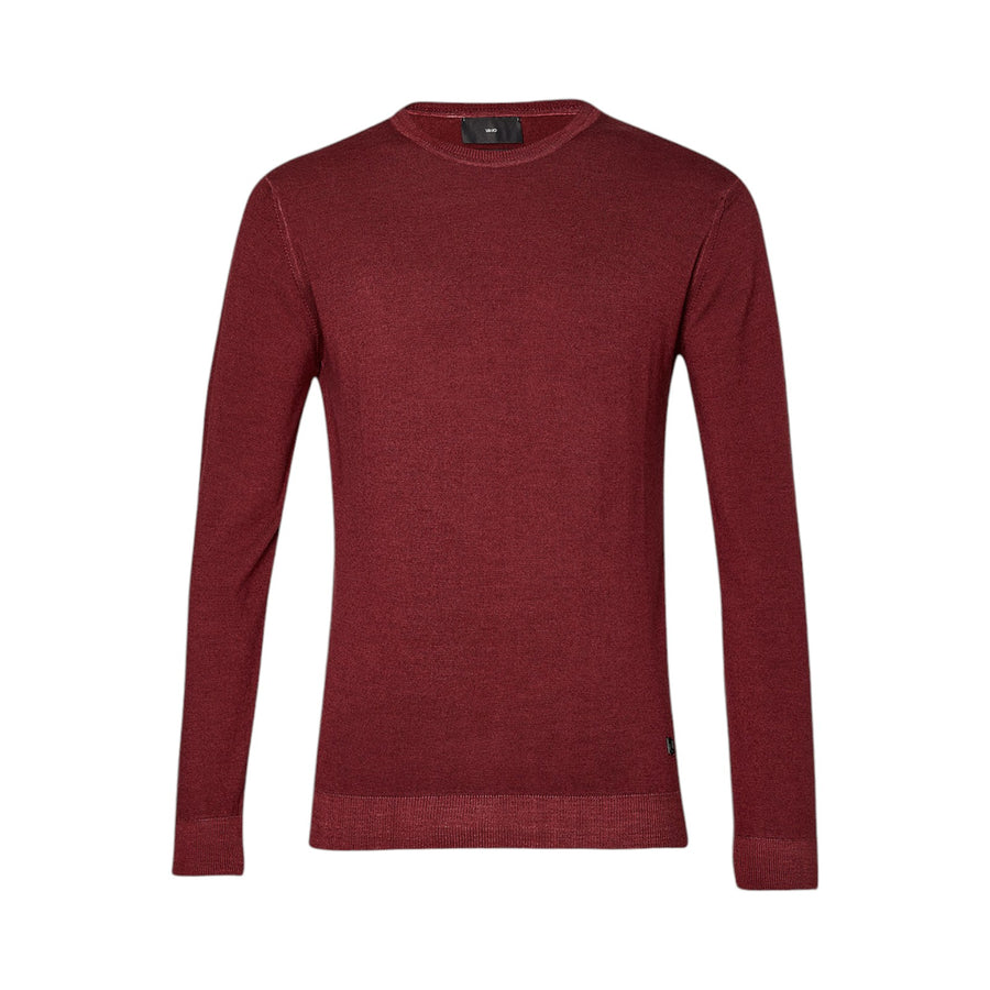 Pullover rosso 100% lana uomo