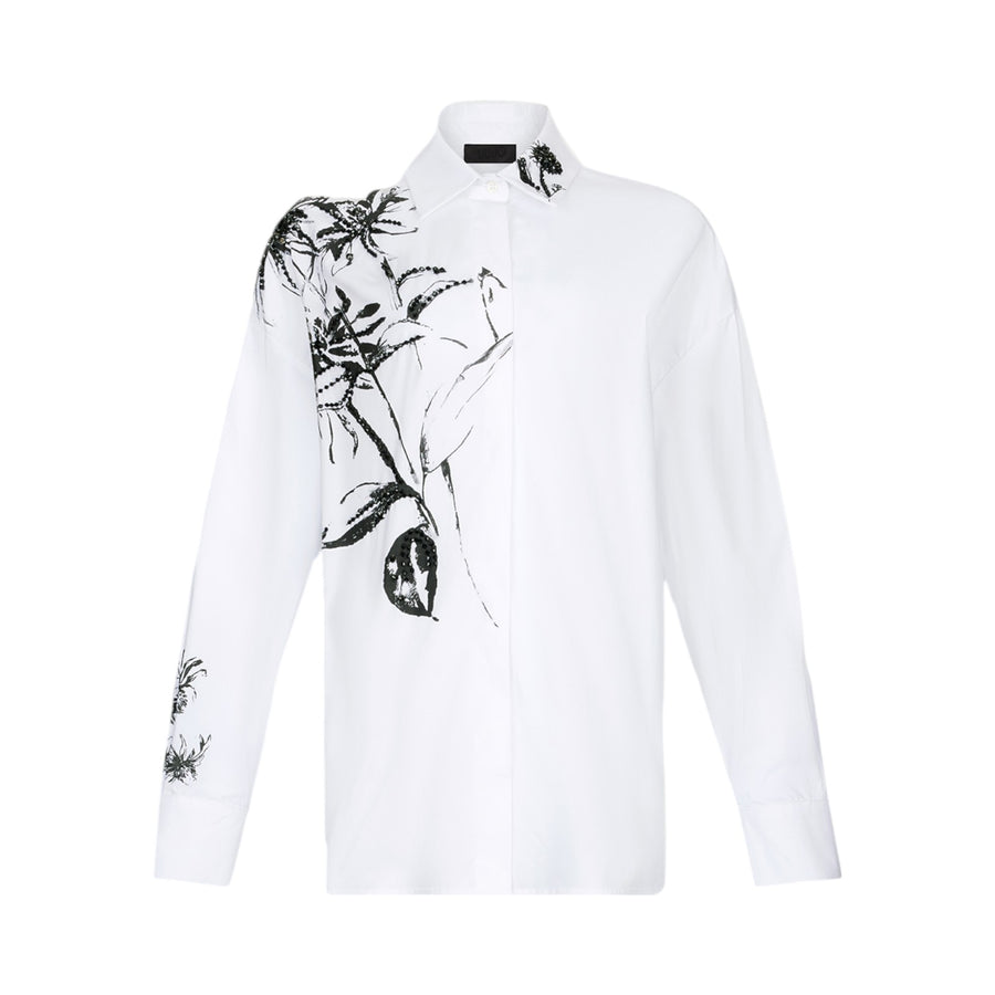 Camicia donna in cotone con stampa