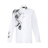 Camicia  donna in cotone con stampa