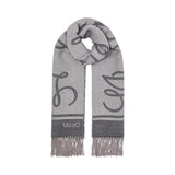 Stola donna jacquard con logo