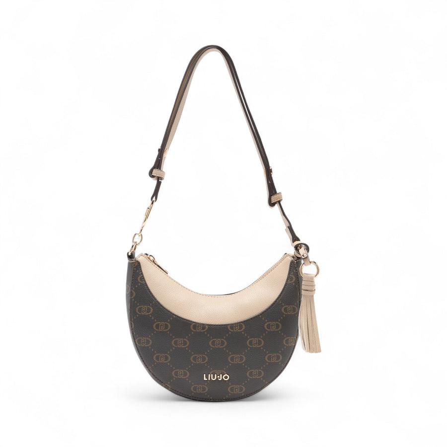 Borsa donna hobo media con logo