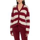 Cardigan donna a righe