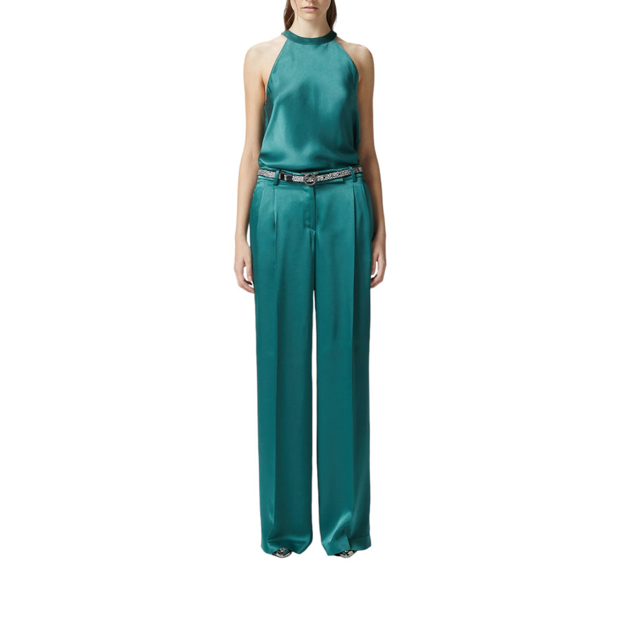 Pantaloni donna tailored in satin