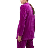 Giacca donna di Velluto con Fiore sul Revers