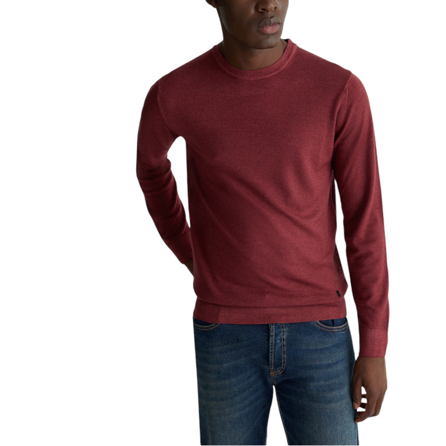 Pullover rosso 100% lana uomo